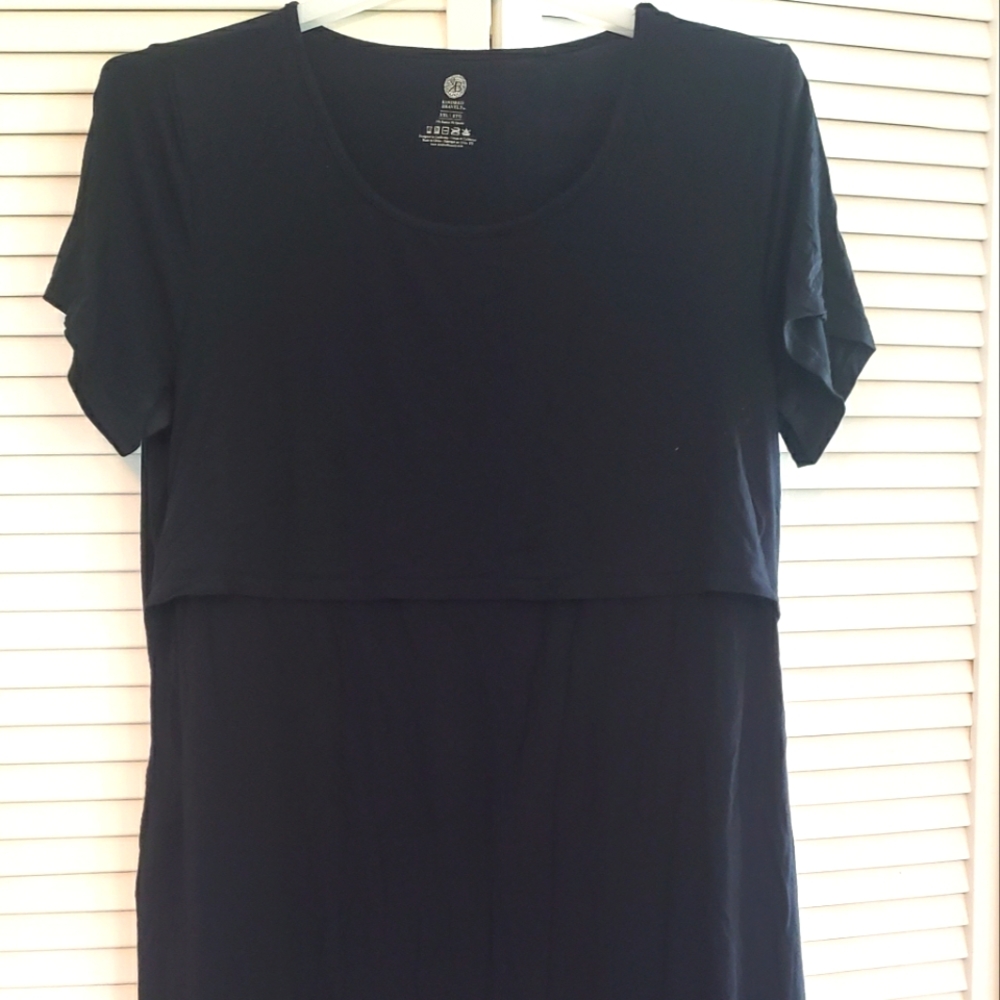 Maternity Nursing Pulldown Lounge Black XXL Dress 12/14
